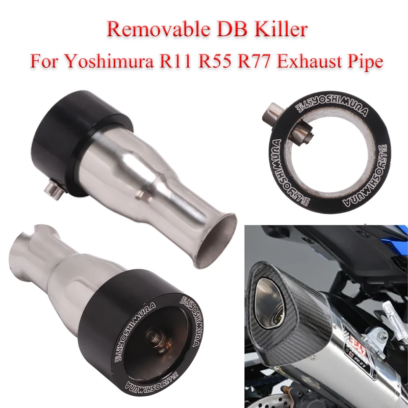 

Catalyst Moto Escape Silencer Silenciador Muffler Plug 49mm Removable DB Killer For Original Yoshimura R11 R55 R77 Exhaust Pipe