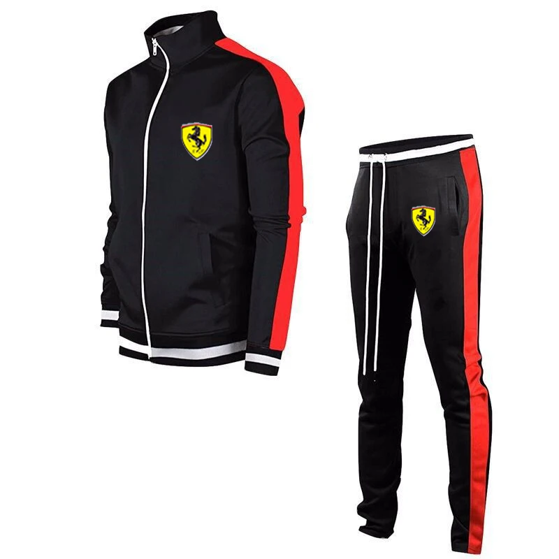 2021 Autumn And WinterNew Men's Ferrari Zipper Hoodie + Pants Two-Piece Casual Sportswear Track Suit Running Suit Men's Suit 2
2021 Autumn And WinterNew Men's Ferrari Zipper Hoodie + Pants Two-Piece Casual Sportswear Track Suit Running Suit Men's Suit 2