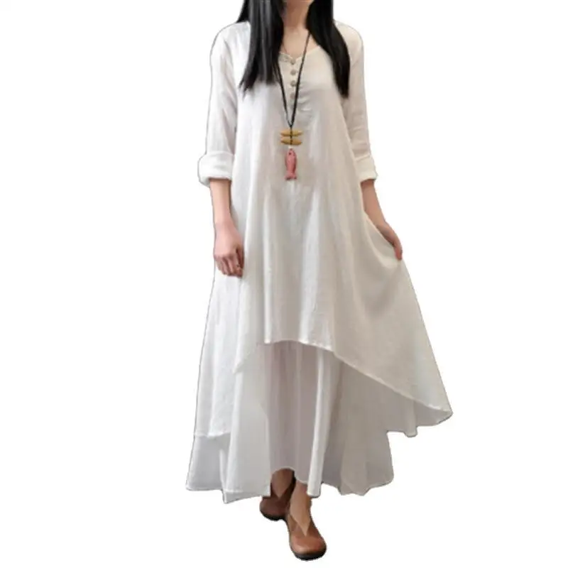2021 Women loose leisure dress Fashion classic dress Long sleeve v-neck printing The big pendulum Cotton and linen
2021 Women loose leisure dress Fashion classic dress Long sleeve v-neck printing The big pendulum Cotton and linen