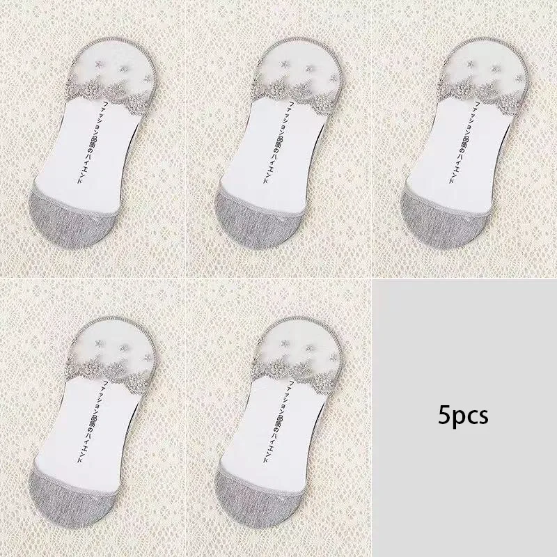 Lace Boat Socks Women's Socks Cotton Bottom Silicone Non-Slip Invisible Shallow Mouth Socks Summer thin Low-Cut Socks
Lace Boat Socks Women's Socks Cotton Bottom Silicone Non-Slip Invisible Shallow Mouth Socks Summer thin Low-Cut Socks