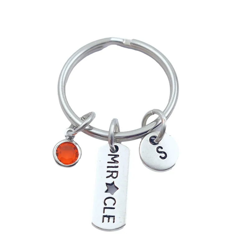 Miracle Creative Initial Letter Monogram Birthstone Keychains Keyrings Fashion Jewelry Women Gifts Pendants
Miracle Creative Initial Letter Monogram Birthstone Keychains Keyrings Fashion Jewelry Women Gifts Pendants