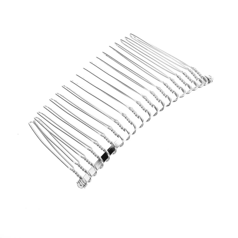 7.8cm 20 Teeth Fancy DIY Metal Wire Hair Clip Comb Bridal Wedding Veil Comb (Silver)
7.8cm 20 Teeth Fancy DIY Metal Wire Hair Clip Comb Bridal Wedding Veil Comb (Silver)