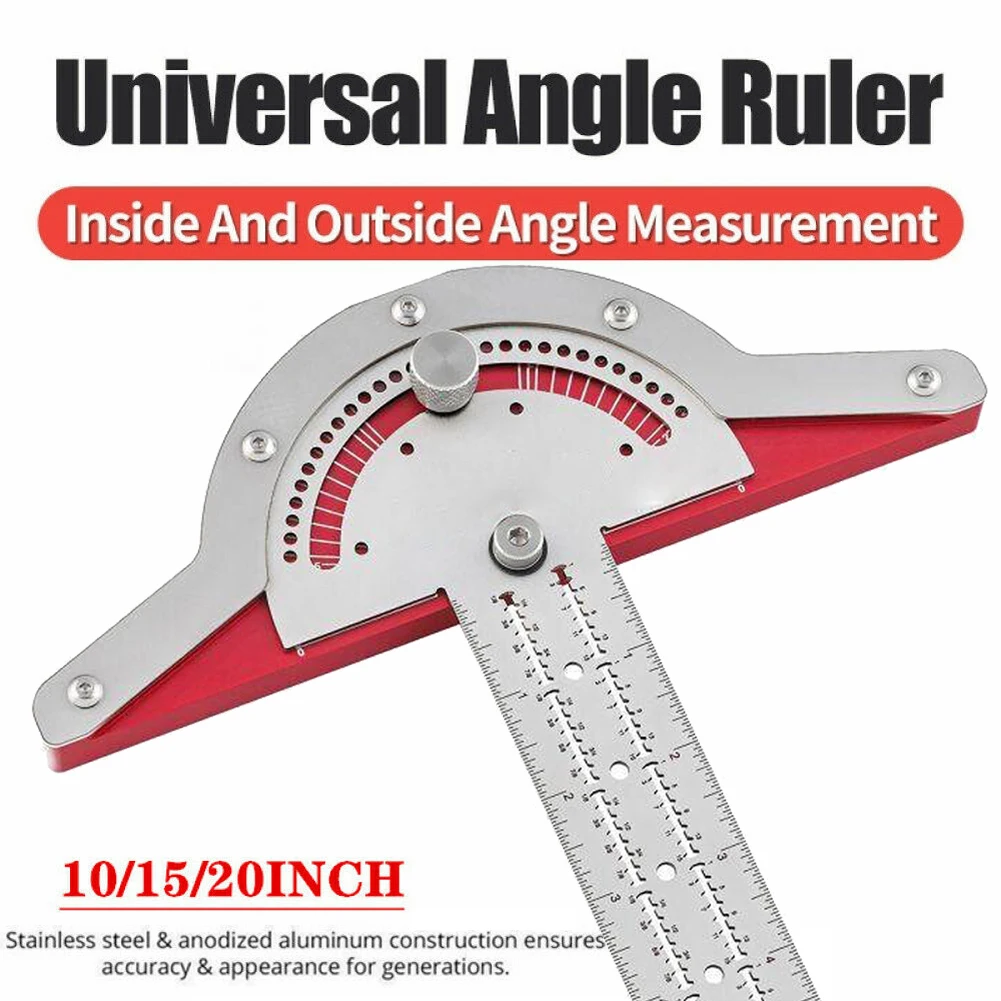 Woodworkers Edge Rule Protractor Angle Protractor Two Arm Woodworking Ruler Tools Wood Measure Ruler Accessories (10/15/20inch)
Woodworkers Edge Rule Protractor Angle Protractor Two Arm Woodworking Ruler Tools Wood Measure Ruler Accessories (10/15/20inch)