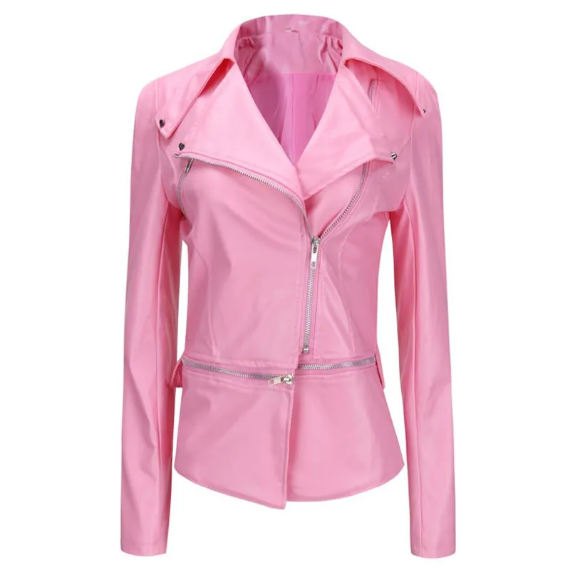 slim fitting motorcycle leather jacket and chain Fall winter 2019 women's wear two wear leather clothes
slim fitting motorcycle leather jacket and chain Fall winter 2019 women's wear two wear leather clothes