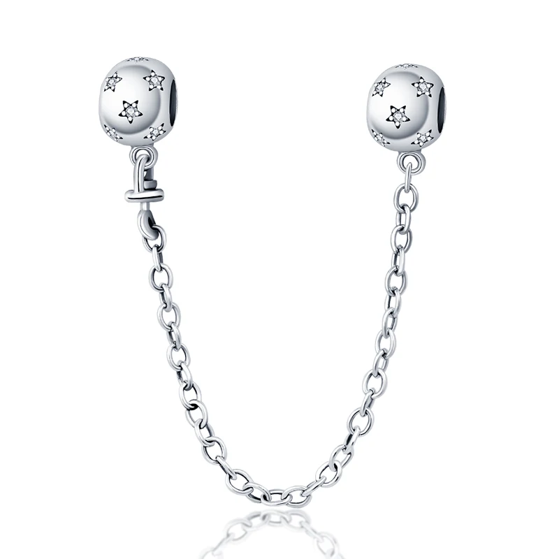 Silver 925 Sparkling Clear Round shape Safety Chain Charm Bead Fit Original Pandora Bracelet Pendant DIY Jewelry For Women
Silver 925 Sparkling Clear Round shape Safety Chain Charm Bead Fit Original Pandora Bracelet Pendant DIY Jewelry For Women