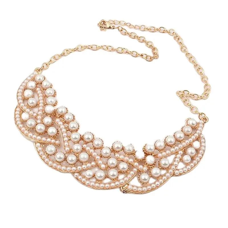 Fashion Gold Chain Choker Necklaces Simulated Pearl Hollow Out Collar Necklaces For Woman Gift
Fashion Gold Chain Choker Necklaces Simulated Pearl Hollow Out Collar Necklaces For Woman Gift