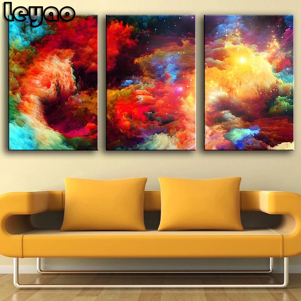 Diy Diamond Painting Artistic Colorful Cloud Diy Simple Diamond Embroidered Abstract scenery Home Decorative Wall Art Triptych
Diy Diamond Painting Artistic Colorful Cloud Diy Simple Diamond Embroidered Abstract scenery Home Decorative Wall Art Triptych