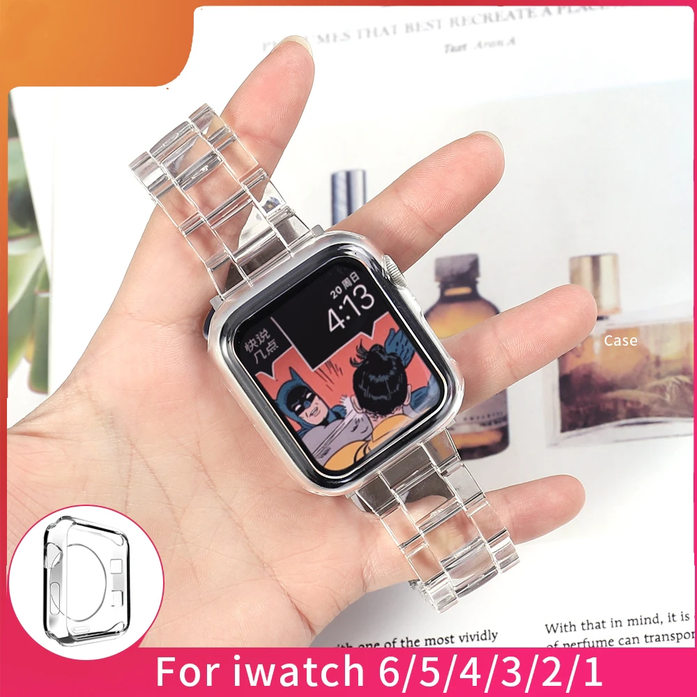 Newest Strap for Apple Watch Band Series 6 SE 5 4 321 Transparent for Iwatch bracelet 38mm 40mm 42mm 44mm Watchband accessories
Newest Strap for Apple Watch Band Series 6 SE 5 4 321 Transparent for Iwatch bracelet 38mm 40mm 42mm 44mm Watchband accessories