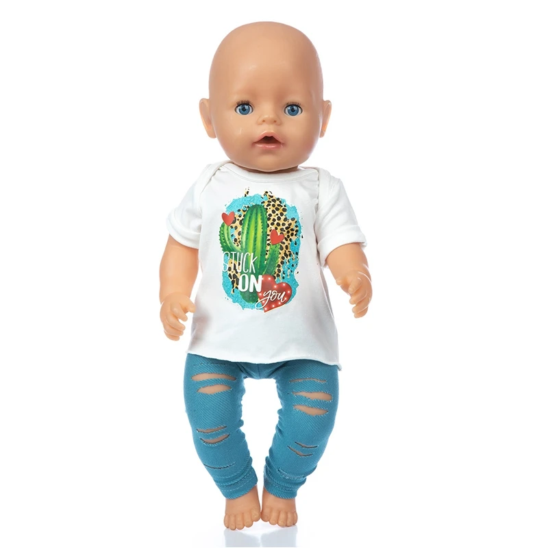 Born New Baby Doll Clothes Accessories Fit 18 inch 40-43cm Cactus Romper Ripped Pants Clothes For Baby Birthday Festival Gift
Born New Baby Doll Clothes Accessories Fit 18 inch 40-43cm Cactus Romper Ripped Pants Clothes For Baby Birthday Festival Gift