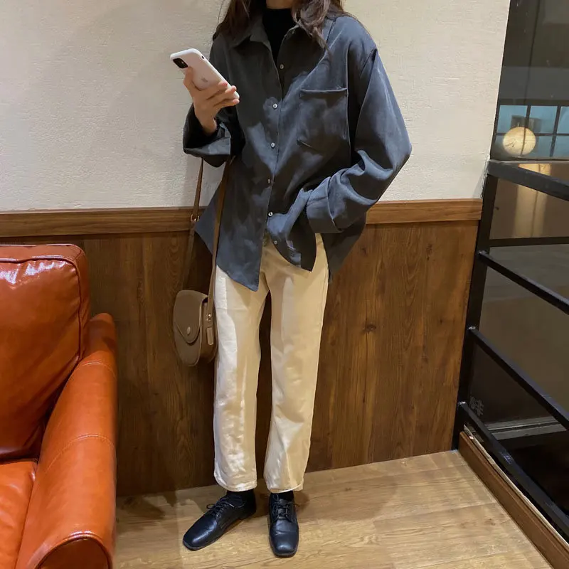 HziriP Korean Style Brief Chic Thicken Hot Sale Vintage Fashion 2020 Pockets Gentle Loose Office Lady All-Match Casual Shirts
HziriP Korean Style Brief Chic Thicken Hot Sale Vintage Fashion 2020 Pockets Gentle Loose Office Lady All-Match Casual Shirts