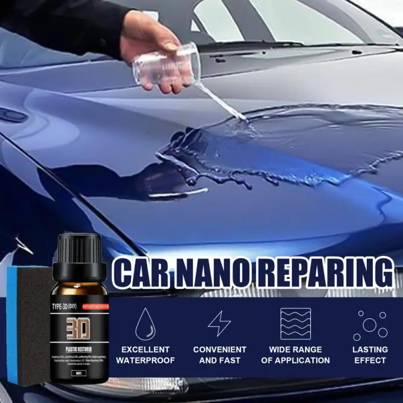 

30 мл восстановление покраски автомобиля воск агент 3D против царапин жидкая полировка гидрофобная краска уход покрытие автомобиля пластико...