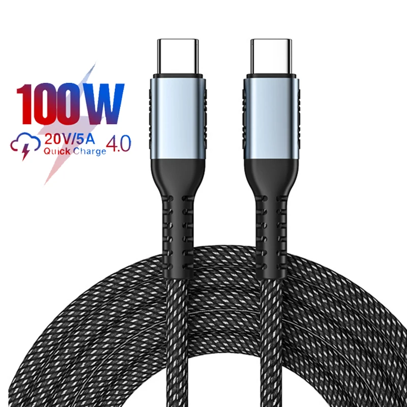 100W PD Cable 5A USB Type C to USB C Cable For Xiaomi Samsung USBC Fast Charging Charger Cord USB-C Type-C Quick Data Cable Wire
100W PD Cable 5A USB Type C to USB C Cable For Xiaomi Samsung USBC Fast Charging Charger Cord USB-C Type-C Quick Data Cable Wire