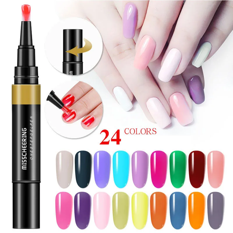 8ml one step gel Nail Varnish Pen Glitter 3 In 1 Nail Art Color Gel Polish Hybrid Easy To Use UV Gel Paint Glue 24color
8ml one step gel Nail Varnish Pen Glitter 3 In 1 Nail Art Color Gel Polish Hybrid Easy To Use UV Gel Paint Glue 24color