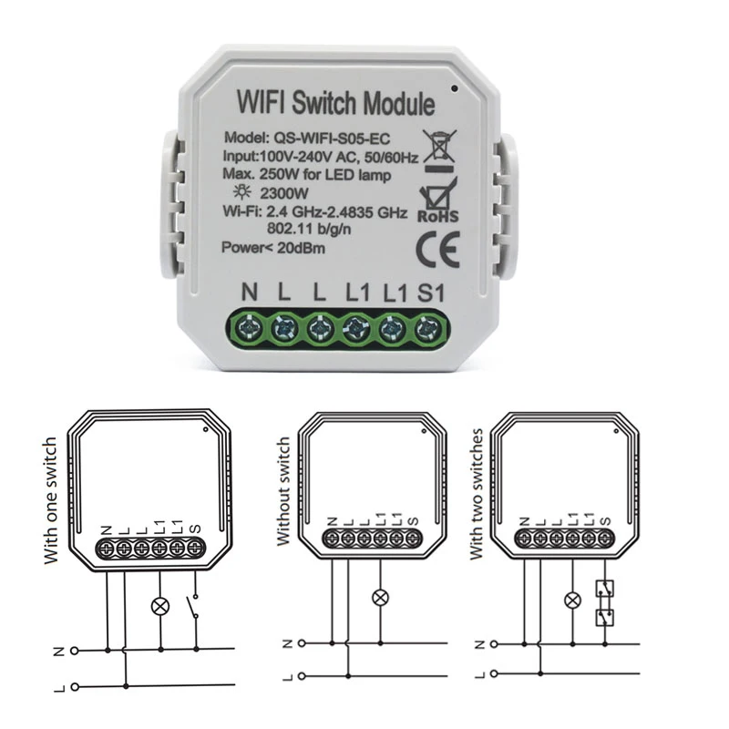 Tuya Wifi Power On/off Controller Smart Switch Module Wireless Relay Switch Timing Control Mobile Phone Remote Control For Alexa
Tuya Wifi Power On/off Controller Smart Switch Module Wireless Relay Switch Timing Control Mobile Phone Remote Control For Alexa