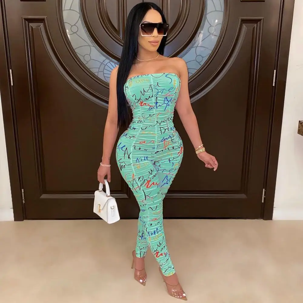 Scrawl Letter Print Bodycon Long Jumpsuit 2020 Summer High Street Sexy Women Strapless Sleeveless Rompers Slim-fit Catsuit
Scrawl Letter Print Bodycon Long Jumpsuit 2020 Summer High Street Sexy Women Strapless Sleeveless Rompers Slim-fit Catsuit
