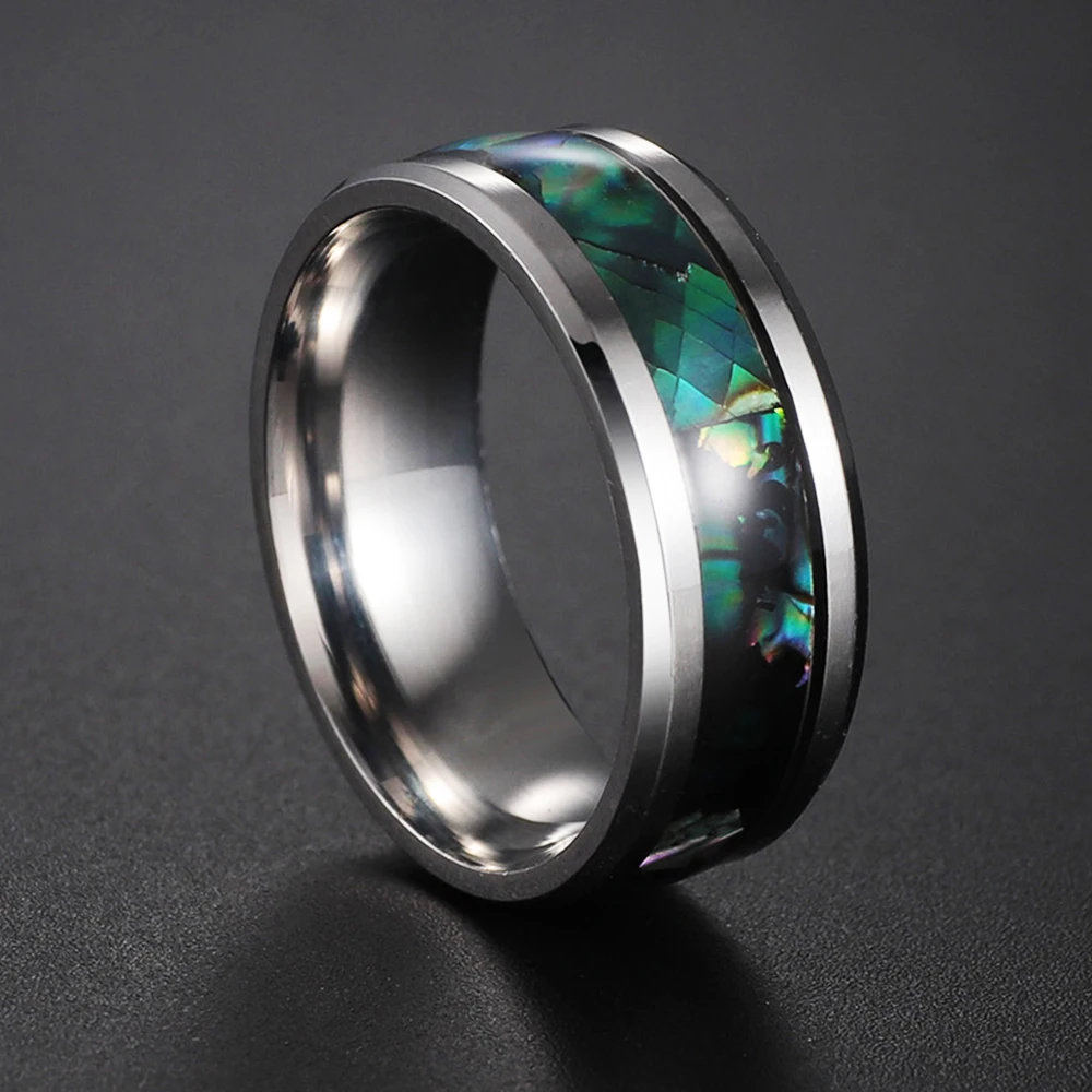 8MM Trendy Silver Color Fashion Stainless Steel Ring Shell Pattern Rings Wedding Party for Men Women Male Jewelry Birthday Gift 
8MM Trendy Silver Color Fashion Stainless Steel Ring Shell Pattern Rings Wedding Party for Men Women Male Jewelry Birthday Gift