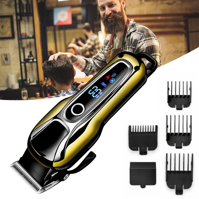 Electric Hair Clipper Rechargeable Golden Clipper Professional Hair Trimmer for Men Beard Salon Cutter Hair Cutting Machine
Electric Hair Clipper Rechargeable Golden Clipper Professional Hair Trimmer for Men Beard Salon Cutter Hair Cutting Machine