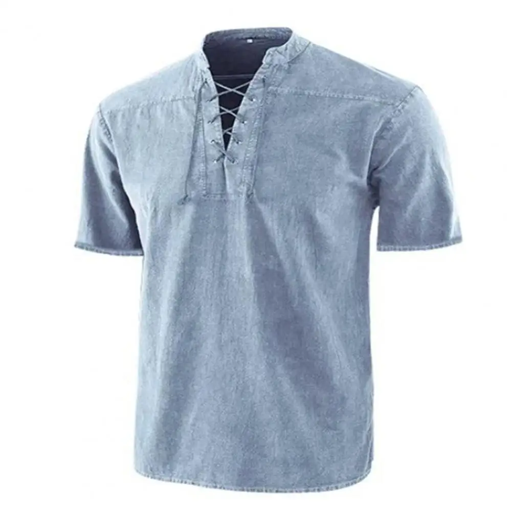 Plus Size Summer Men Casual Shirt Stylish Front Lace Up Short Sleeve V Neck Slim Shirt Streetwear chemise homme рубашка мужская
Plus Size Summer Men Casual Shirt Stylish Front Lace Up Short Sleeve V Neck Slim Shirt Streetwear chemise homme рубашка мужская