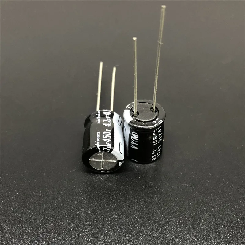 10Pcs/100Pcs 4.7uF 450V NICHICON VY Series 10x12.5mm Wide Temperature Range 450V4.7uF Aluminum Electrolytic Capacitor
10Pcs/100Pcs 4.7uF 450V NICHICON VY Series 10x12.5mm Wide Temperature Range 450V4.7uF Aluminum Electrolytic Capacitor