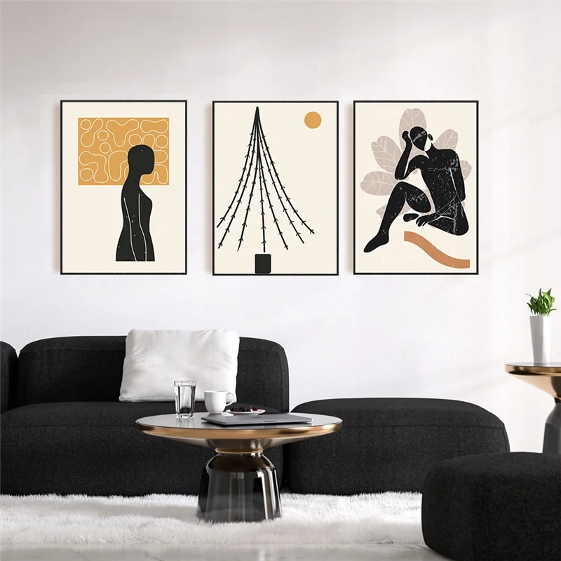 Abstract Body Line Canvas Painting Black Figure Minimalist Wall Art Poster and Print Boho Style Living Room Home Decor
Abstract Body Line Canvas Painting Black Figure Minimalist Wall Art Poster and Print Boho Style Living Room Home Decor