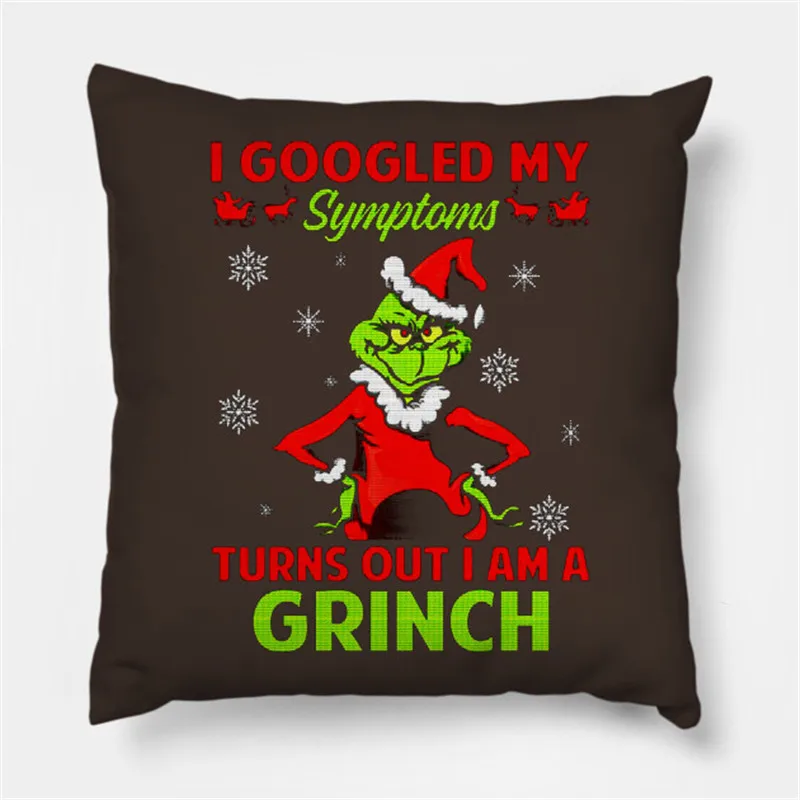 

Merry christmas cushion Cover Monster in red Printed 45*45cm Christmas Pillowcase Gifts Xmas Cushion Decorative for home