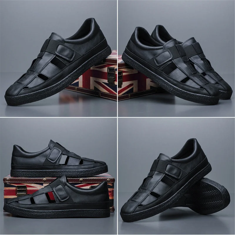 Ventilation Men's Summer Sandals Ankle-wrap Designer Flats Hollow Breathable Sewing Light Loafers Black White Bd21225
Ventilation Men's Summer Sandals Ankle-wrap Designer Flats Hollow Breathable Sewing Light Loafers Black White Bd21225