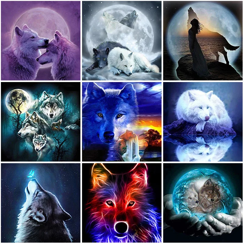 Wolf DIY 5D Diamond Painting Full Square/Round Drill Resin Animal Diamont Embroidery Cross Stitch Home Decor Drop&ship Wall Art
Wolf DIY 5D Diamond Painting Full Square/Round Drill Resin Animal Diamont Embroidery Cross Stitch Home Decor Drop&ship Wall Art