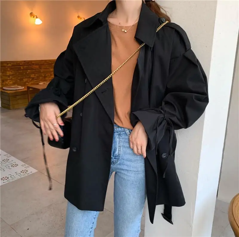 Trench Women Classic Spring Trendy BF Stylish Double Breasted Femme Khaki Clothing All-match Leisure Simple Womens Windbreaker
Trench Women Classic Spring Trendy BF Stylish Double Breasted Femme Khaki Clothing All-match Leisure Simple Womens Windbreaker