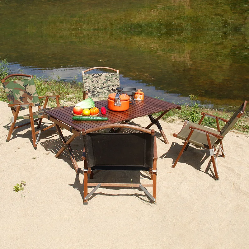 Solid Wood Egg Roll Table Outdoor Camping Portable Foldable Structure Stable Table And Chair Home Dining Table
Solid Wood Egg Roll Table Outdoor Camping Portable Foldable Structure Stable Table And Chair Home Dining Table