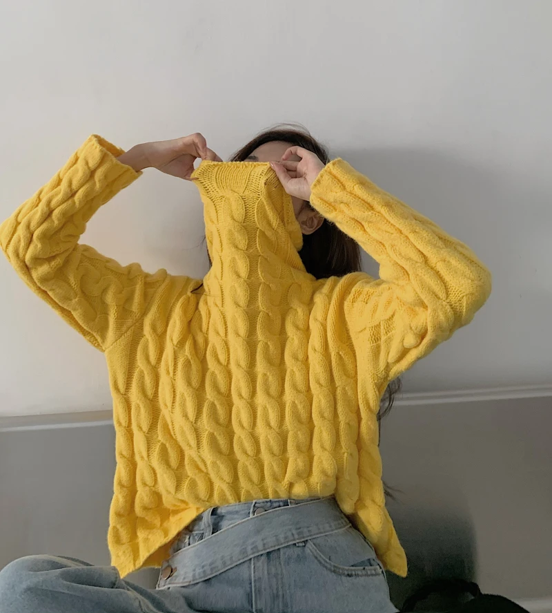 Autumn And Winter New Korean High-Neck Fashion Rabbit Fleece Twist Pullover 2020
Autumn And Winter New Korean High-Neck Fashion Rabbit Fleece Twist Pullover 2020