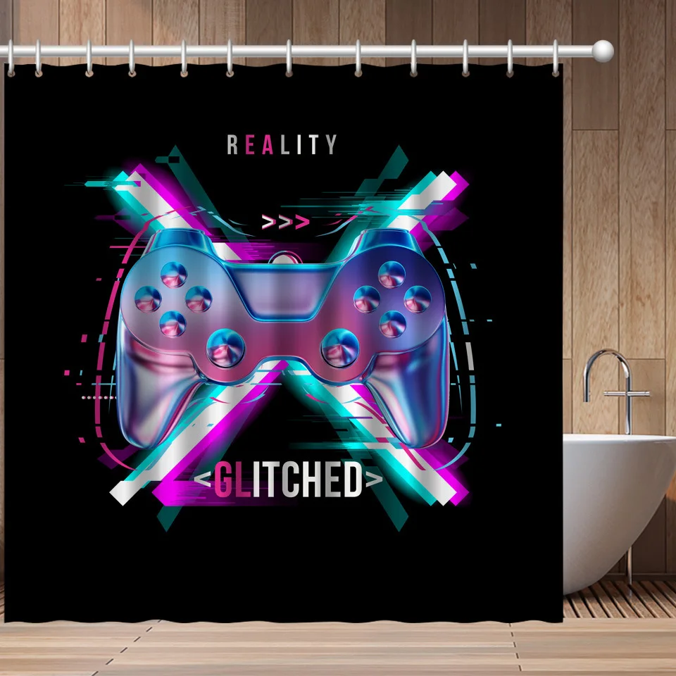 Ps4 Plastation Gamer Bathroom Decoration Waterproof Shower Curtain Polyester Washable Home Decoration Curtain with Hook 
Ps4 Plastation Gamer Bathroom Decoration Waterproof Shower Curtain Polyester Washable Home Decoration Curtain with Hook