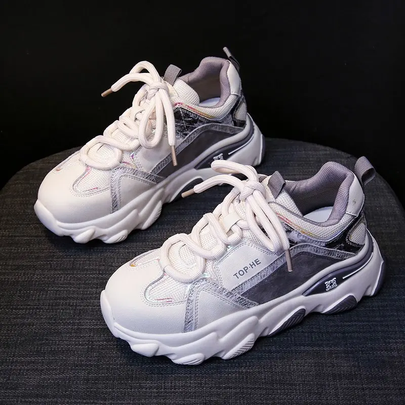 Spring Casual Sports Womens Shoes Fashion Casual All-match Dad Shoes Breathable and Comfortable Mesh Single Shoes Platform Shoes
Spring Casual Sports Womens Shoes Fashion Casual All-match Dad Shoes Breathable and Comfortable Mesh Single Shoes Platform Shoes