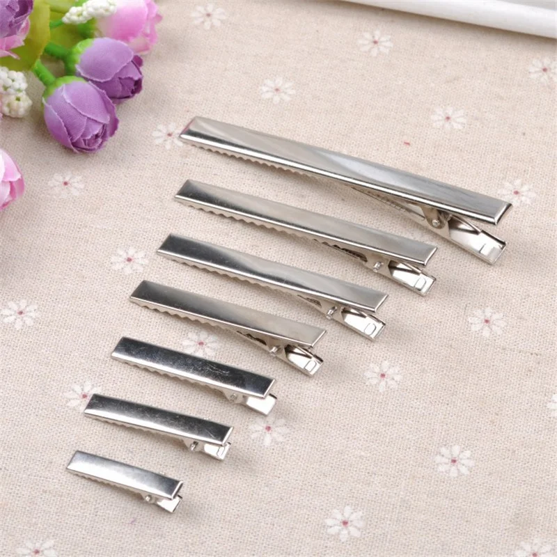 Hot Sale New Silver Flat Metal Single Prong Alligator Hair Clips Crocodile Barrette For Bows DIY Hairpins Gifts Craft 
Hot Sale New Silver Flat Metal Single Prong Alligator Hair Clips Crocodile Barrette For Bows DIY Hairpins Gifts Craft