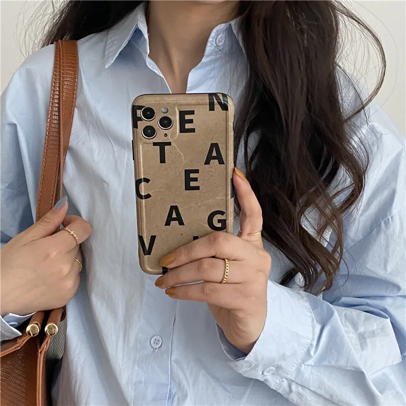 Retro Art Simple Letter Phone Case For iPhone 12 Mini 11 Pro Max Xr X Xs Max 7 8 Puls SE 2020 Cases Soft Silicone Cover
Retro Art Simple Letter Phone Case For iPhone 12 Mini 11 Pro Max Xr X Xs Max 7 8 Puls SE 2020 Cases Soft Silicone Cover