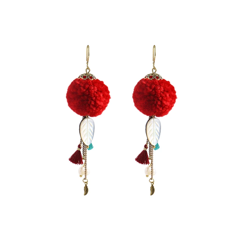 Badu European and American Ethnic Style Bohemian Handemade Fur Ball Tassel Earrings Retro Personality Decorative Jewelry
Badu European and American Ethnic Style Bohemian Handemade Fur Ball Tassel Earrings Retro Personality Decorative Jewelry