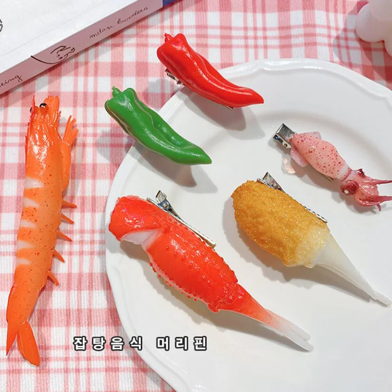 New Personality Novel Barbecue Food Chili Squid Barrettes Hair Clips For Women Girls Summer Fashion Hair Accessories Hairpins
New Personality Novel Barbecue Food Chili Squid Barrettes Hair Clips For Women Girls Summer Fashion Hair Accessories Hairpins