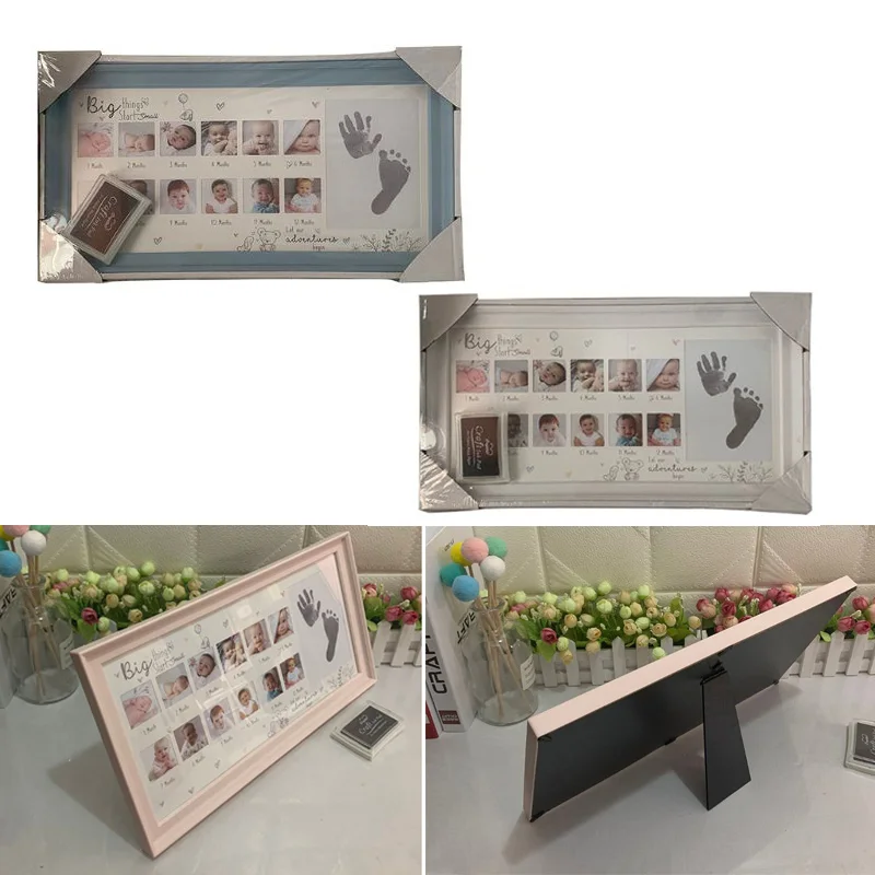 Памятная фоторамка для новорожденных, детская глиняная игрушка с ручным принтом, 12 месяцев, подарок, нетоксичный 
Памятная фоторамка для новорожденных, детская глиняная игрушка с ручным принтом, 12 месяцев, подарок, нетоксичный