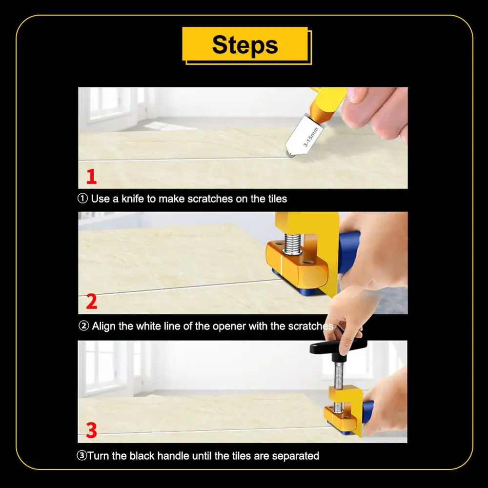Hand Grip Tile cutter Divider glass cutter Opener Breaker Handheld Glass Tile Quick Opening Set One-piece cast aluminum breaker
Hand Grip Tile cutter Divider glass cutter Opener Breaker Handheld Glass Tile Quick Opening Set One-piece cast aluminum breaker