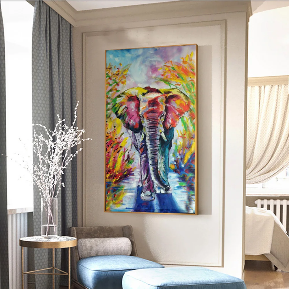 Graffiti Art Creative Elephant Canvas Painting Animal Posters and Prints Wall Pictures for Entrance Living Room Home Dectoration
Graffiti Art Creative Elephant Canvas Painting Animal Posters and Prints Wall Pictures for Entrance Living Room Home Dectoration