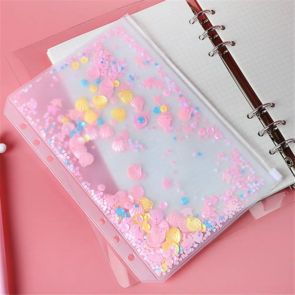 1pc Glitter Sequins A5 A6 Pocket Standard 6 Holes File Holder Transparent Loose Leaf Zipper Binder Storage Pouch Desk Organizer
1pc Glitter Sequins A5 A6 Pocket Standard 6 Holes File Holder Transparent Loose Leaf Zipper Binder Storage Pouch Desk Organizer