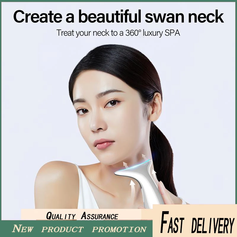 

Facial and neck massager anti-aging LED light acoustic vibration heat anti-wrinkle firming neck cosmetic instrument to ascend