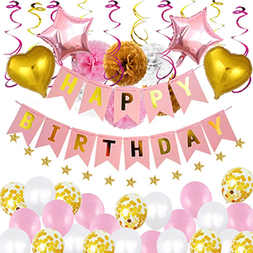 Kids Happy Birthday Party Decoration Pink Blue Balloon Set Deco Balls for Children Baby 1st 1 2 Years Old Girl and Boy
Kids Happy Birthday Party Decoration Pink Blue Balloon Set Deco Balls for Children Baby 1st 1 2 Years Old Girl and Boy