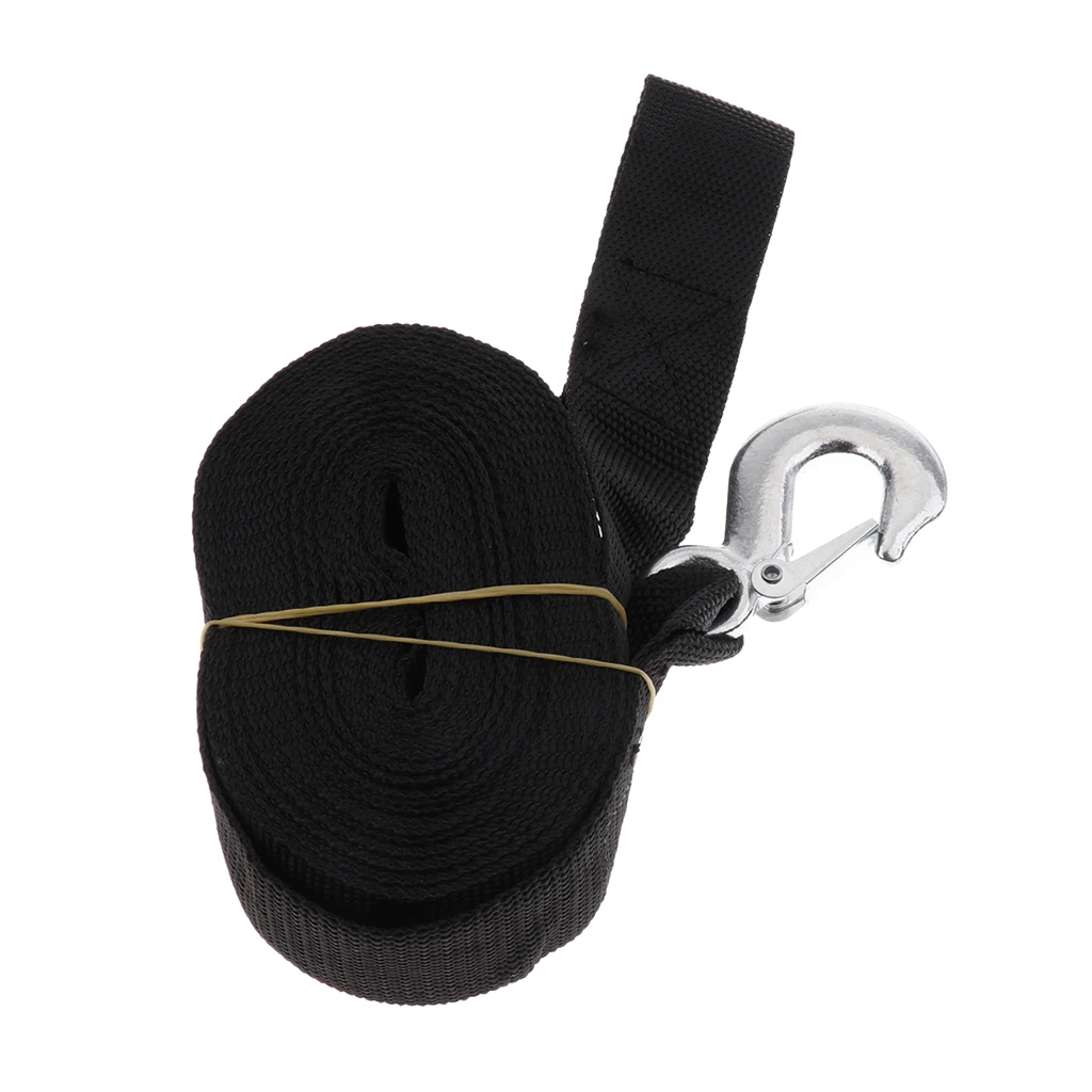 Heavy Duty Replacement Boat Winch Strap with Safety Snap Hook 2" x 23ft 3200 lbs (Black)
Heavy Duty Replacement Boat Winch Strap with Safety Snap Hook 2" x 23ft 3200 lbs (Black)