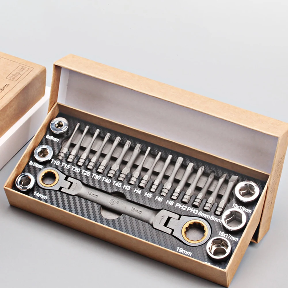 Multifunction Ratcheting Socket Wrench Set Box End Wrench Metric With Adapter Socket Screwdriver Bit Plumb Pipe Auto Repair Tool
Multifunction Ratcheting Socket Wrench Set Box End Wrench Metric With Adapter Socket Screwdriver Bit Plumb Pipe Auto Repair Tool