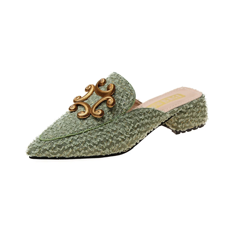 Woman Mules Shoes Outdoor Slippers Female Square Toe low heel Casual Shoes Comfortable slippers metal decoration slides
Woman Mules Shoes Outdoor Slippers Female Square Toe low heel Casual Shoes Comfortable slippers metal decoration slides