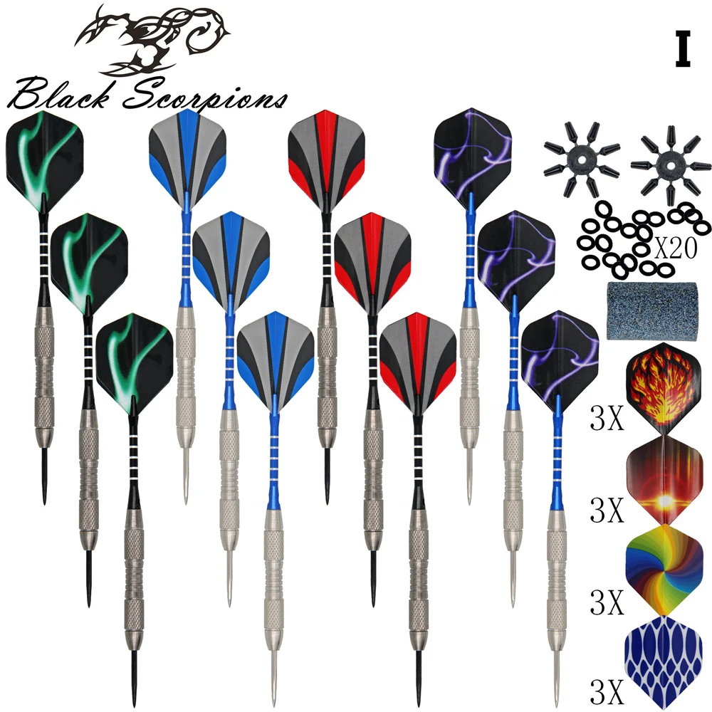 12 pcs Steel Tip Dart Set 14 Combinations Available for Indoor Darts Game Training Sport Equipment
12 pcs Steel Tip Dart Set 14 Combinations Available for Indoor Darts Game Training Sport Equipment