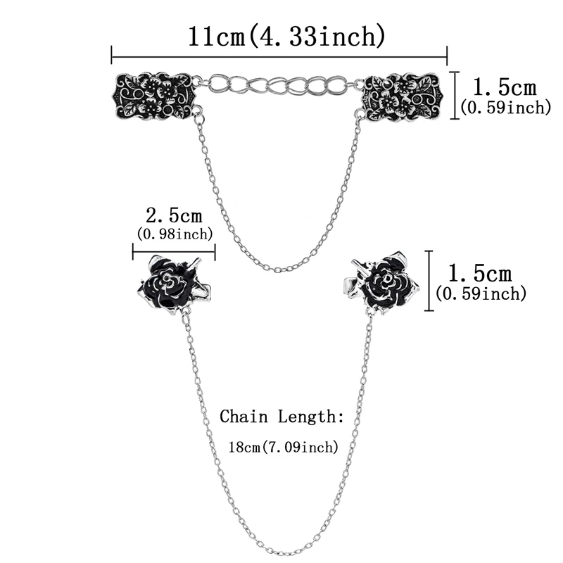 Fashion Women Sweater Blouse Pins Antique Silver Color Shawl Brooch Clips Shirt Collar Duck-mouth Metal Clip Clothing Decoration
Fashion Women Sweater Blouse Pins Antique Silver Color Shawl Brooch Clips Shirt Collar Duck-mouth Metal Clip Clothing Decoration
