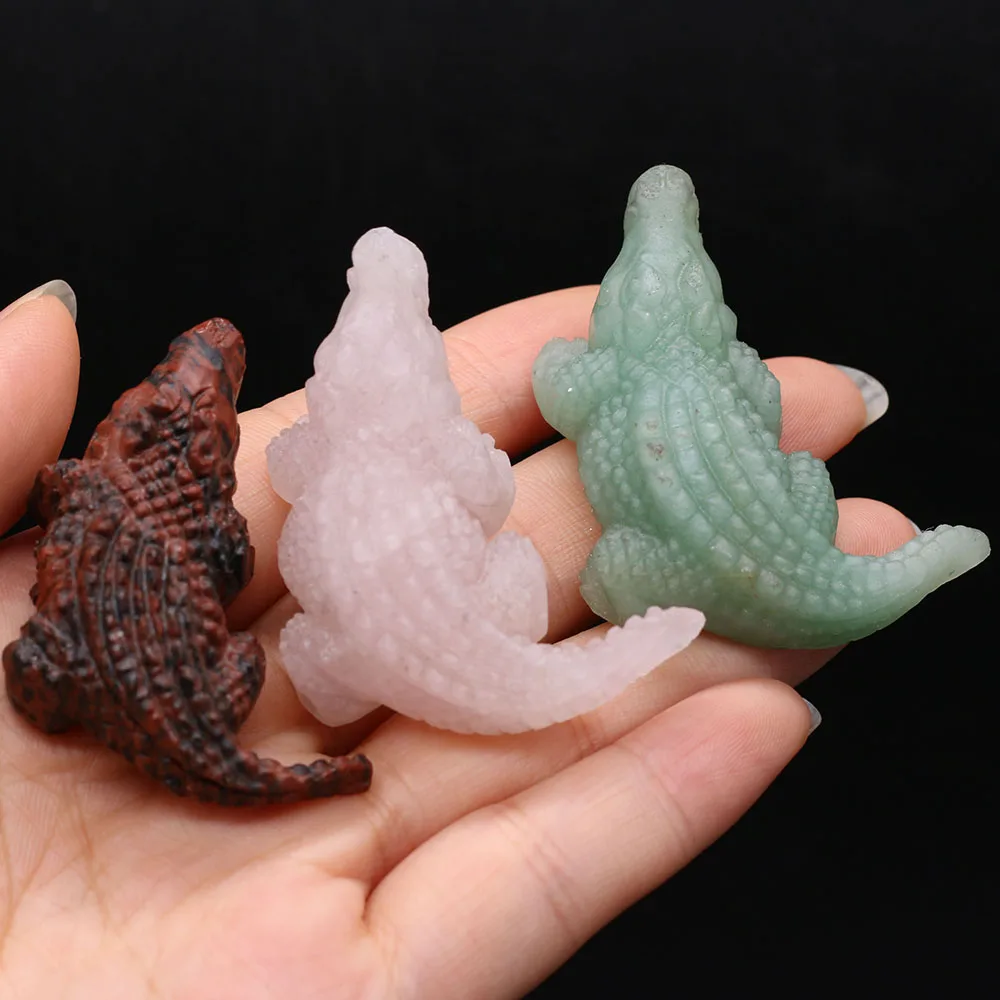 Natural Semi-precious Stone Furnishing Articles Crocodi Shape Green Aventurine Rose Quartz forDIY Jewelry Making Home Decoration
Natural Semi-precious Stone Furnishing Articles Crocodi Shape Green Aventurine Rose Quartz forDIY Jewelry Making Home Decoration
