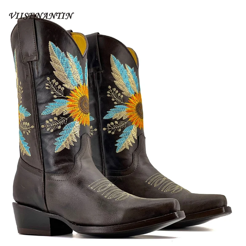 Сапоги с квадратным носком на толстом каблуке и рукавом, Осень-зима 2021, сапоги на низком каблуке, с цветной вышивкой, с подсолнухом, рыцарски...
Сапоги с квадратным носком на толстом каблуке и рукавом, Осень-зима 2021, сапоги на низком каблуке, с цветной вышивкой, с подсолнухом, рыцарски...