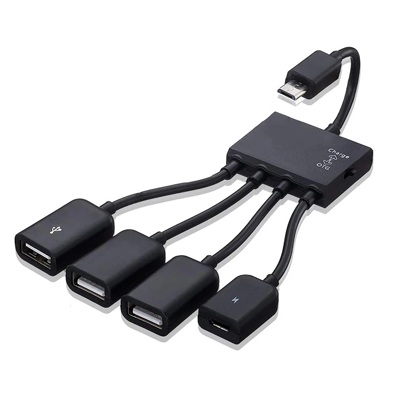 Micro USB Hub Adapter 4 In 1 With Power Charging OTG Hub Host Cable Cord Splitter Adapter For Android Phones Tablets Extender
Micro USB Hub Adapter 4 In 1 With Power Charging OTG Hub Host Cable Cord Splitter Adapter For Android Phones Tablets Extender